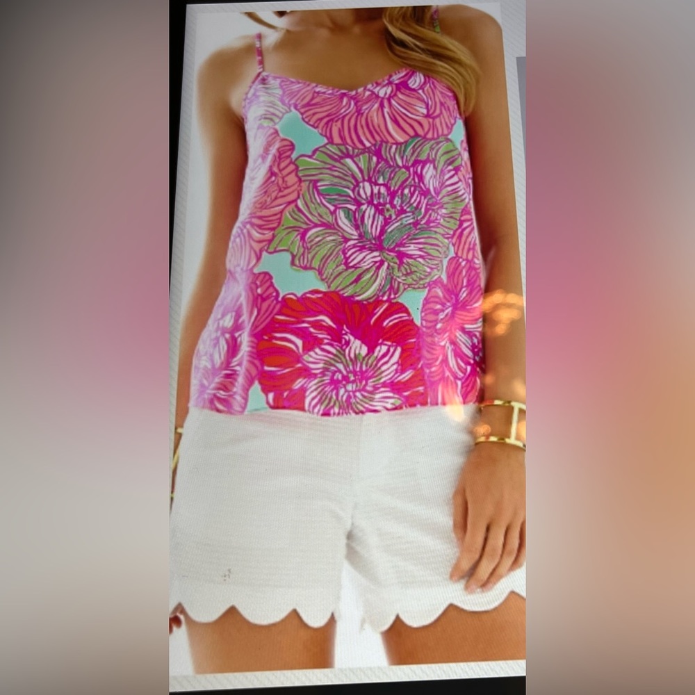 Lilly Pulitzer Women’s XS Dusk Racer Back Silk Top 74552